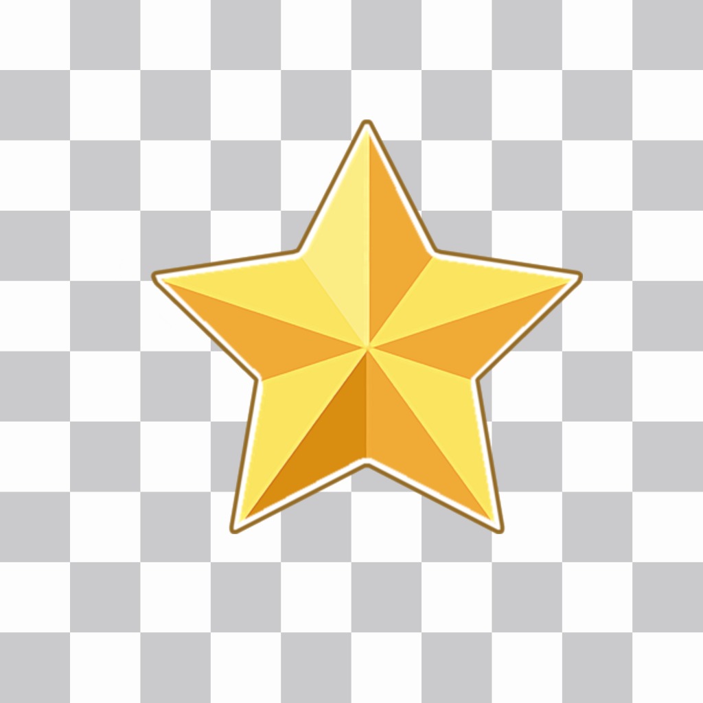 Golden Star-shaped sticker to put on your photographs. ..