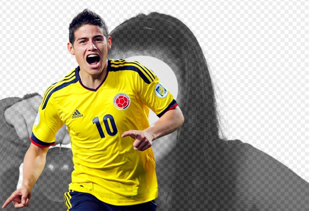 Photomontage with James Rodriguez of Colombia. ..