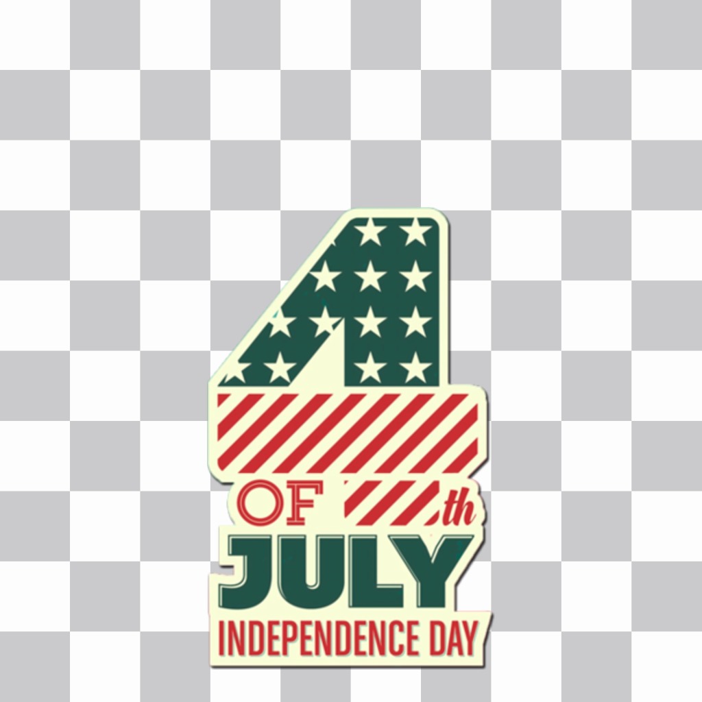Sticker of July the 4th to celebrate the Independence Day of the United States. ..