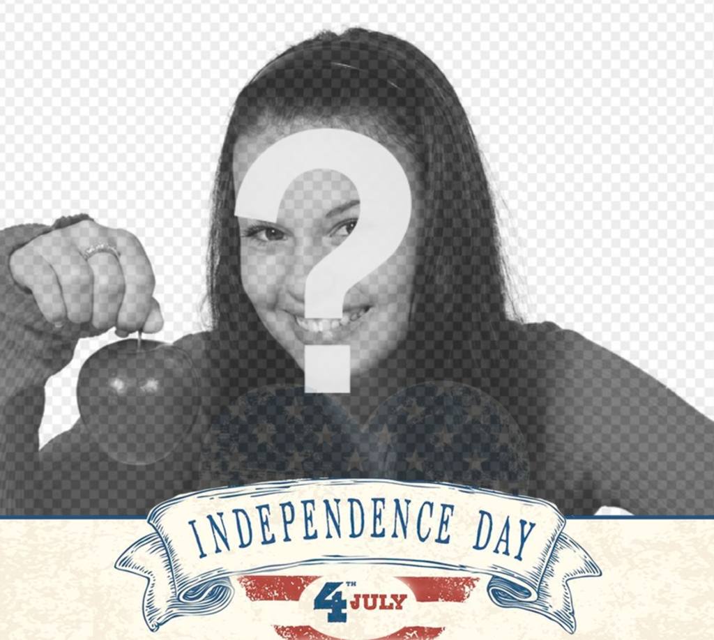 Template for photos of the Independence Day of USA ..