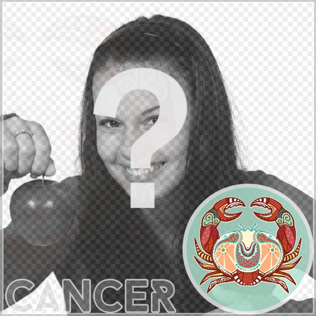 Online photo effect of the zodiac sign Cancer. ..