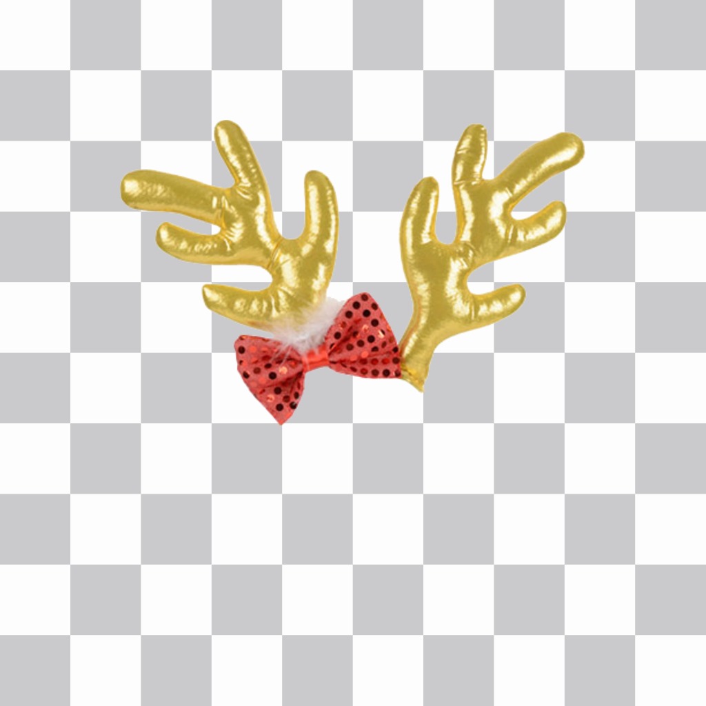 Christmas reindeer antlers sticker for your picture. ..