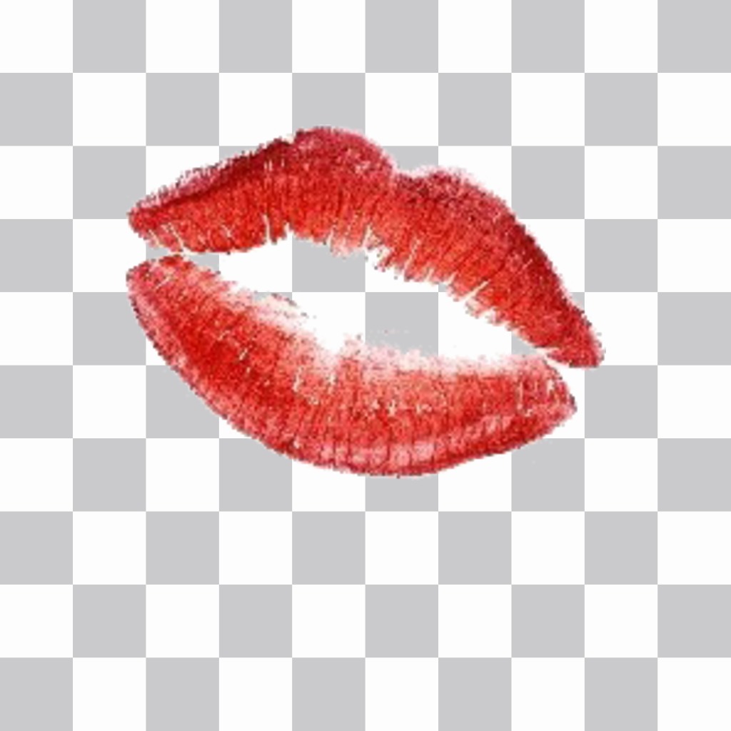 Put lips giving a kiss on your photo. ..