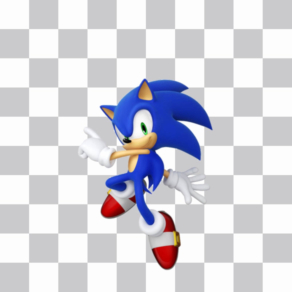 Sonic sticker to put on your picture. ..