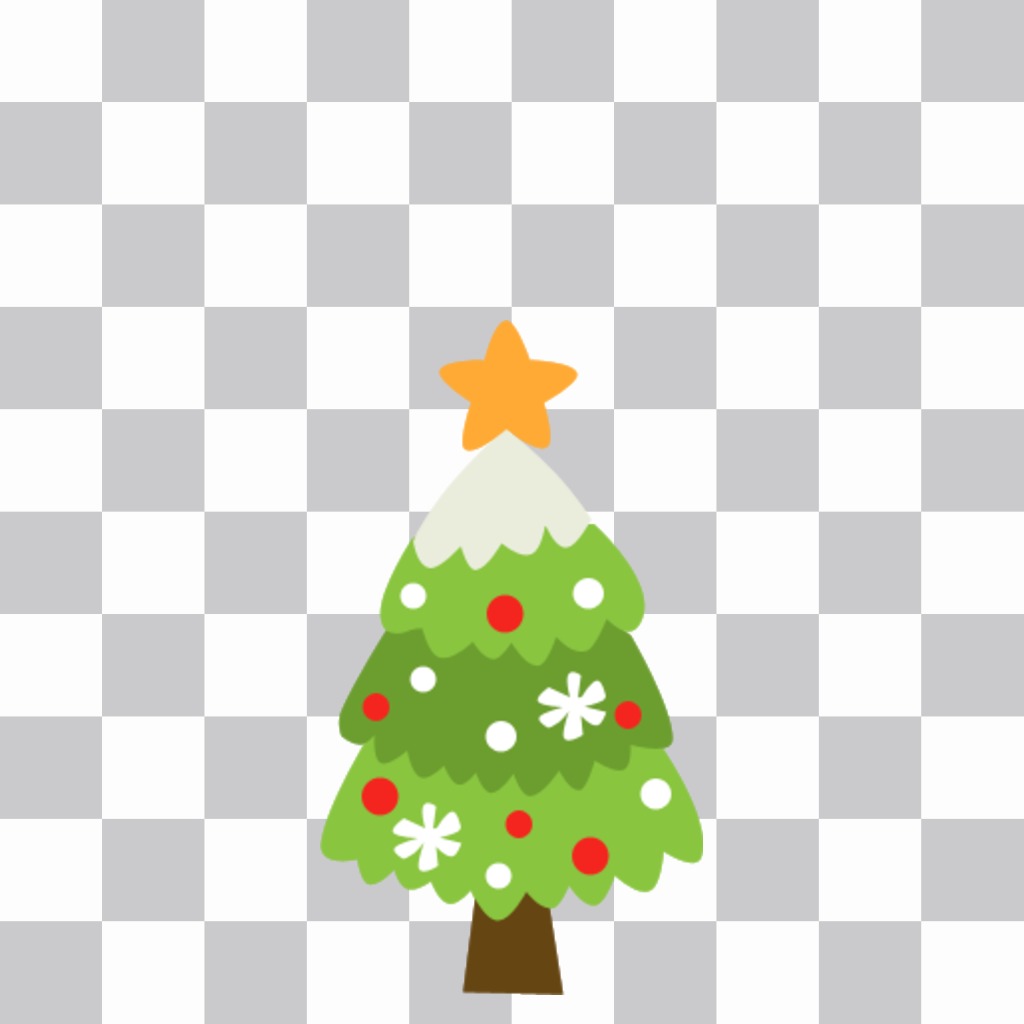 Online sticker of a nice Christmas tree to decorate your photos ..