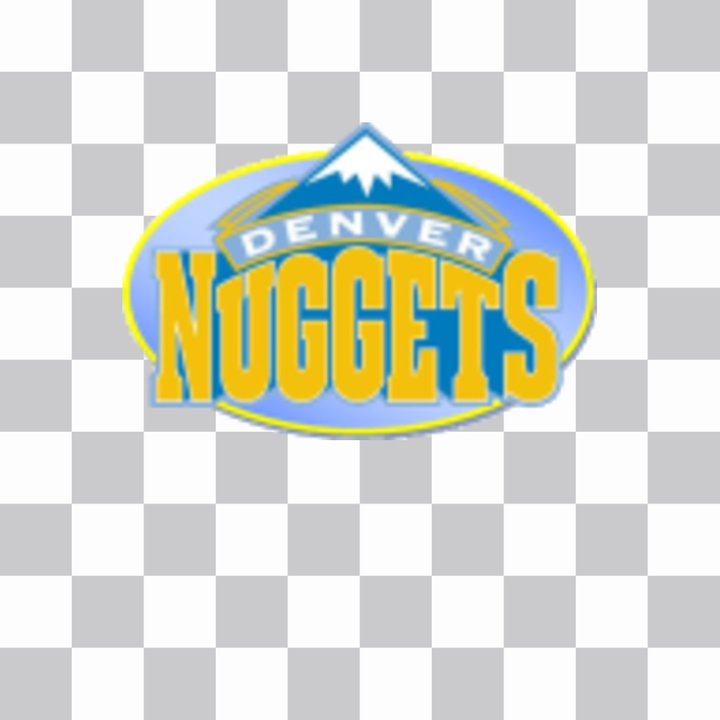 Sticker with the logo of the Denver Nuggets. ..