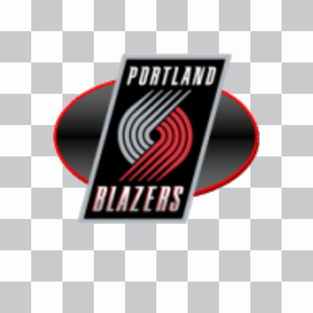 Sticker with the logo of the Portland Blazers. ..