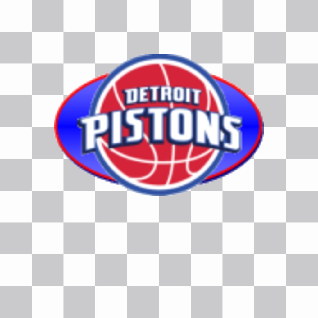 Sticker with the logo of the Detroit Pistons. ..