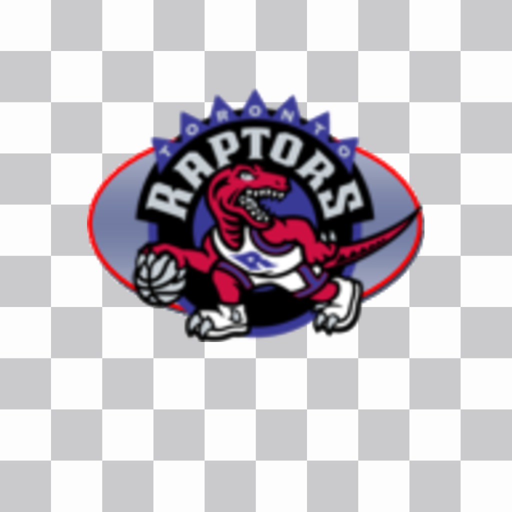 Sticker with the logo of the Toronto Raptors. ..