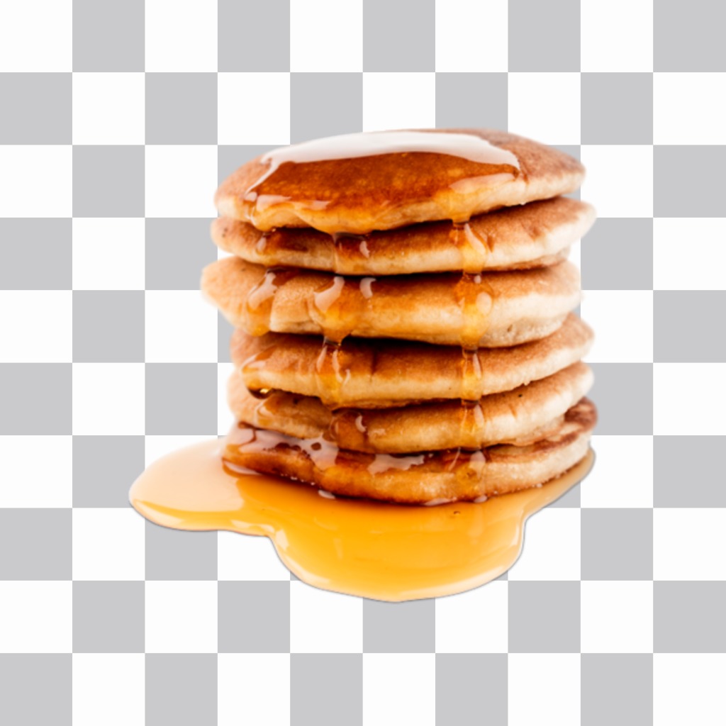 Pancakes sticker with maple syrup. ..