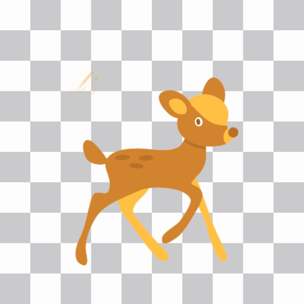 Sticker of a fawn for your photos. ..