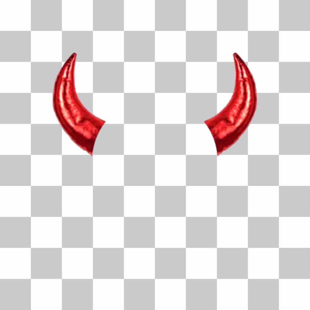 Sticker of two devil horns to put in your photo. ..