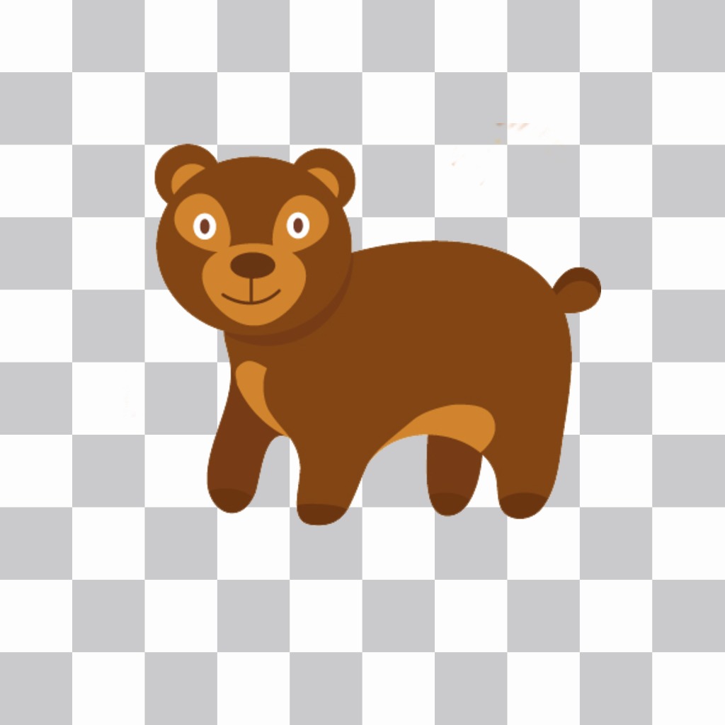 Sticker of a drawing of a bear ..