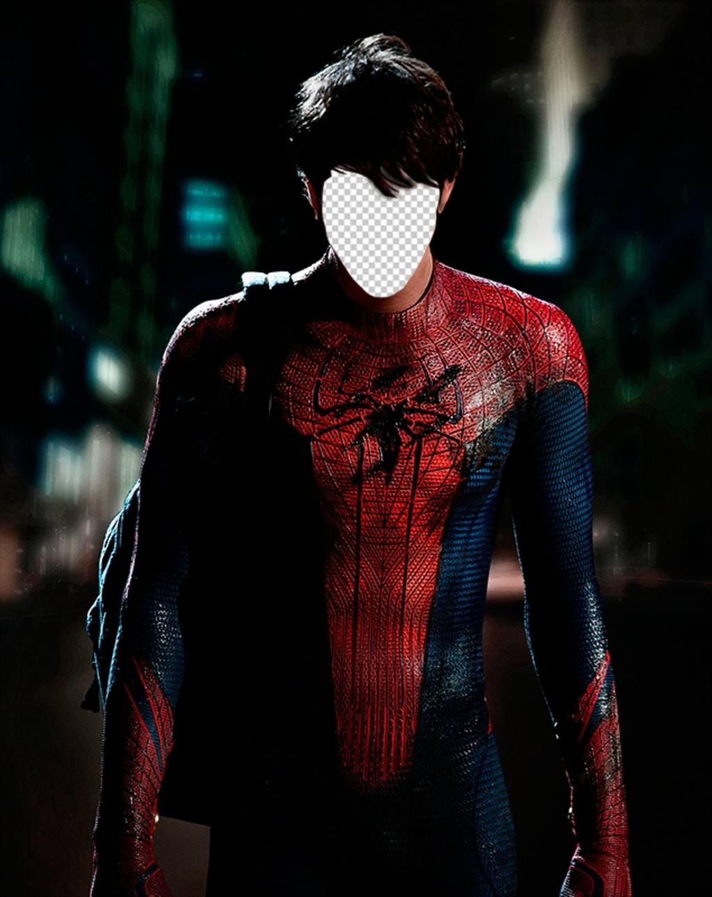 With this photomontage put your face on the body of Spiderman ..