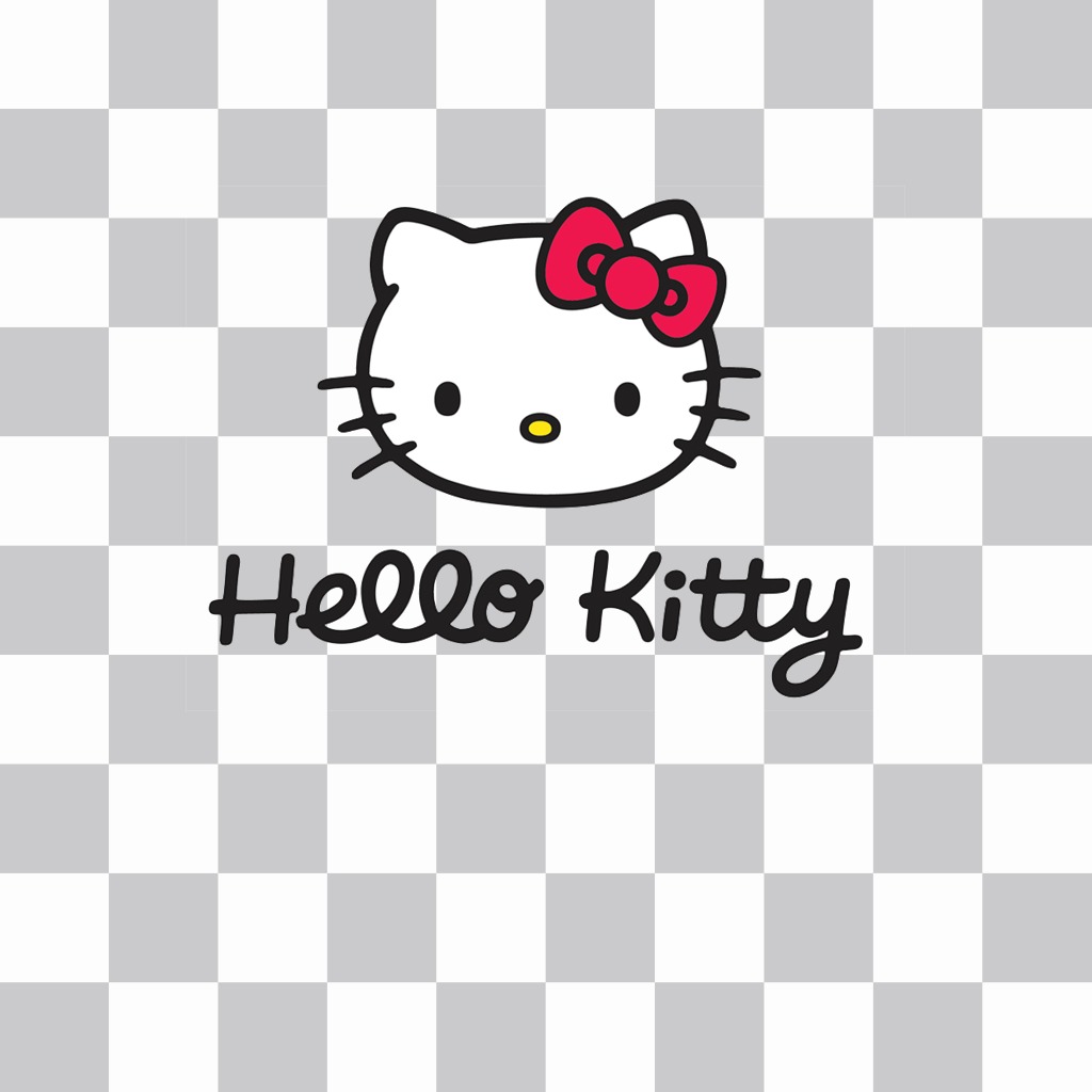 Sticker of the logo of Hello Kitty ..