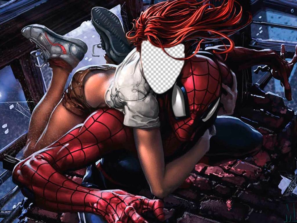 Photomontage with Mary Jane and Spider-Man to put your photo on her ..