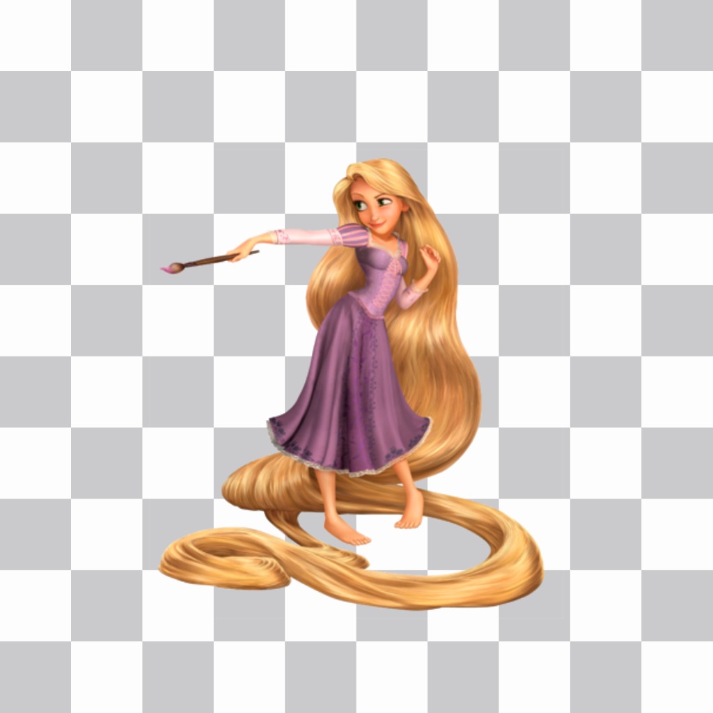 Sticker to insert the Princess Rapunzel on your photos ..