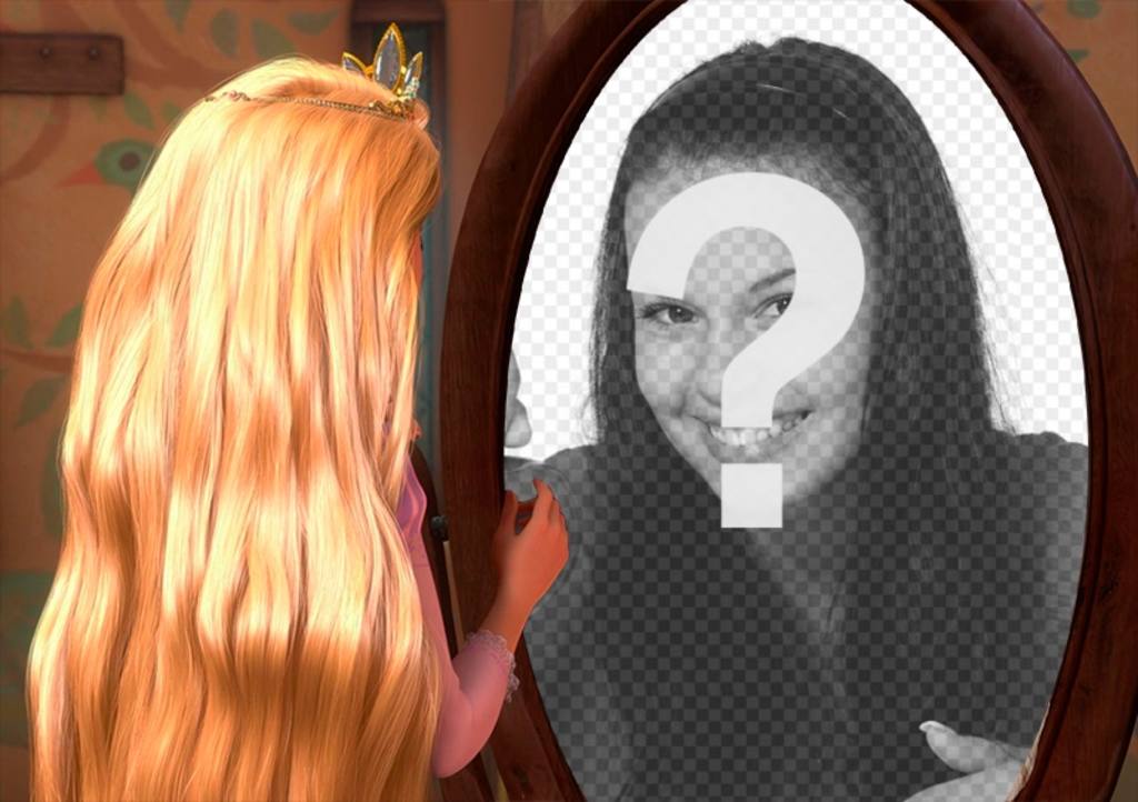 Photomontage to put your photo in the reflection of Rapunzel ..