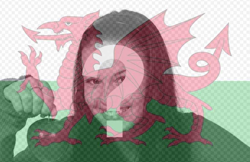 Put the flag of Wales in your photos as a filter ..