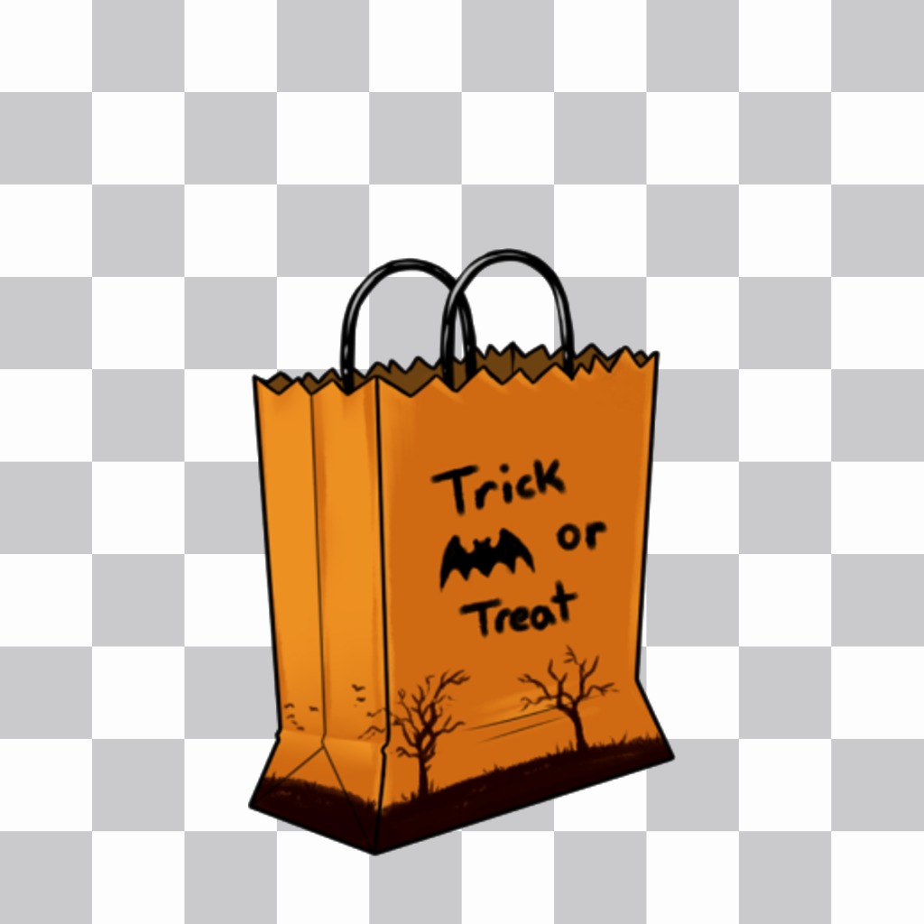 Typical Halloween paper bag Sticker ..