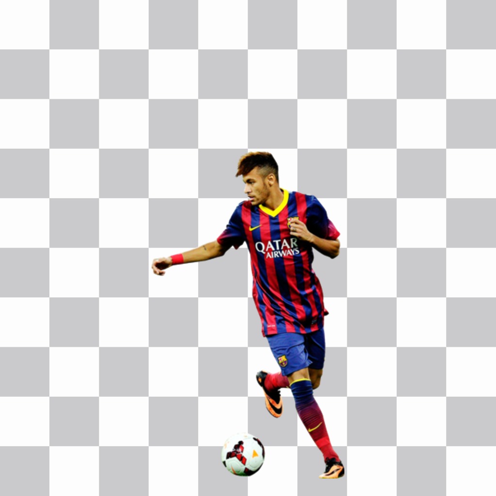 Sticker with the FC Barcelona football player Neymar for your photo ..