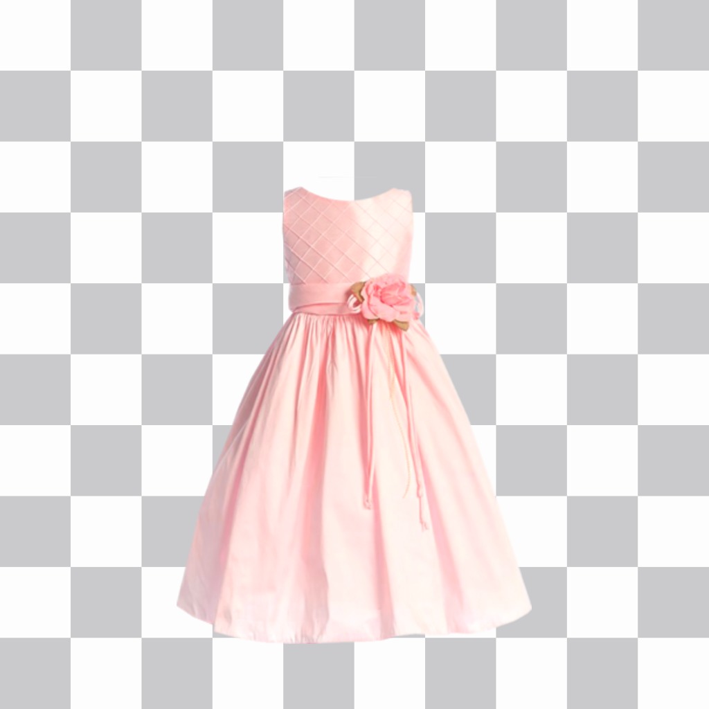 Sticker a pink dress communion to put in your photo ..