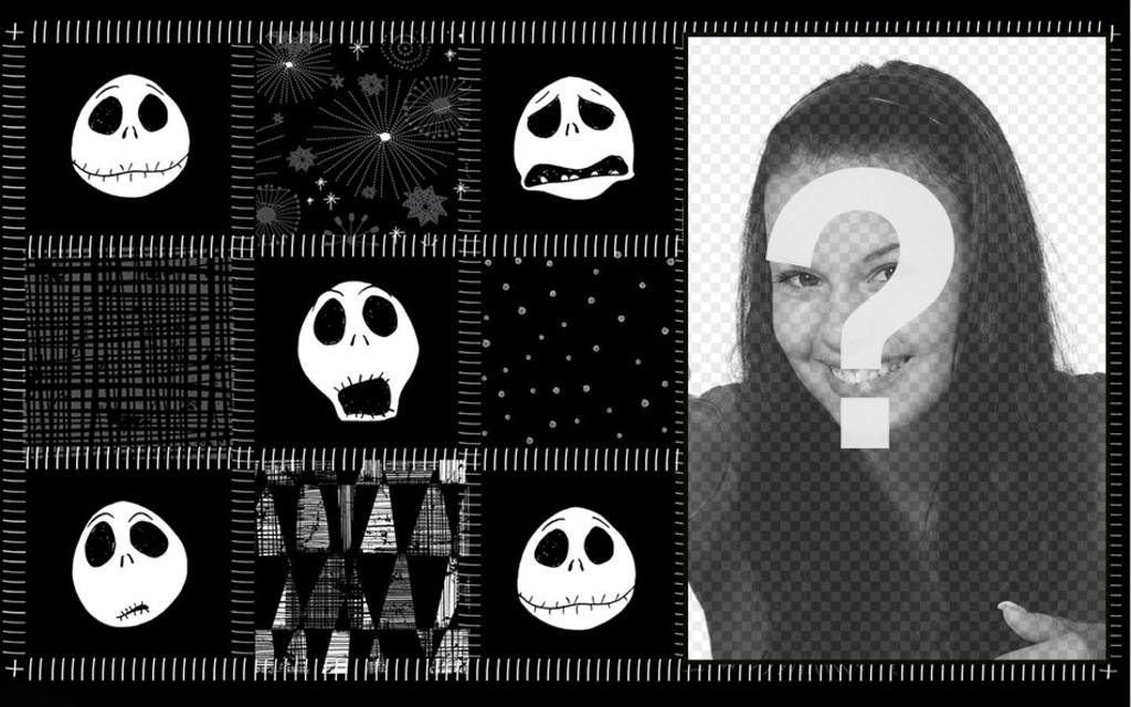 Collage of an illustration of A Nightmare Before Christmas ..