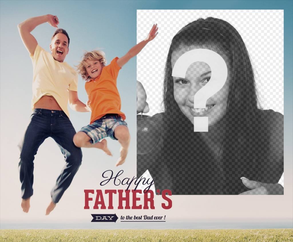 Greeting Card for Fathers Day to customize with your photo ..