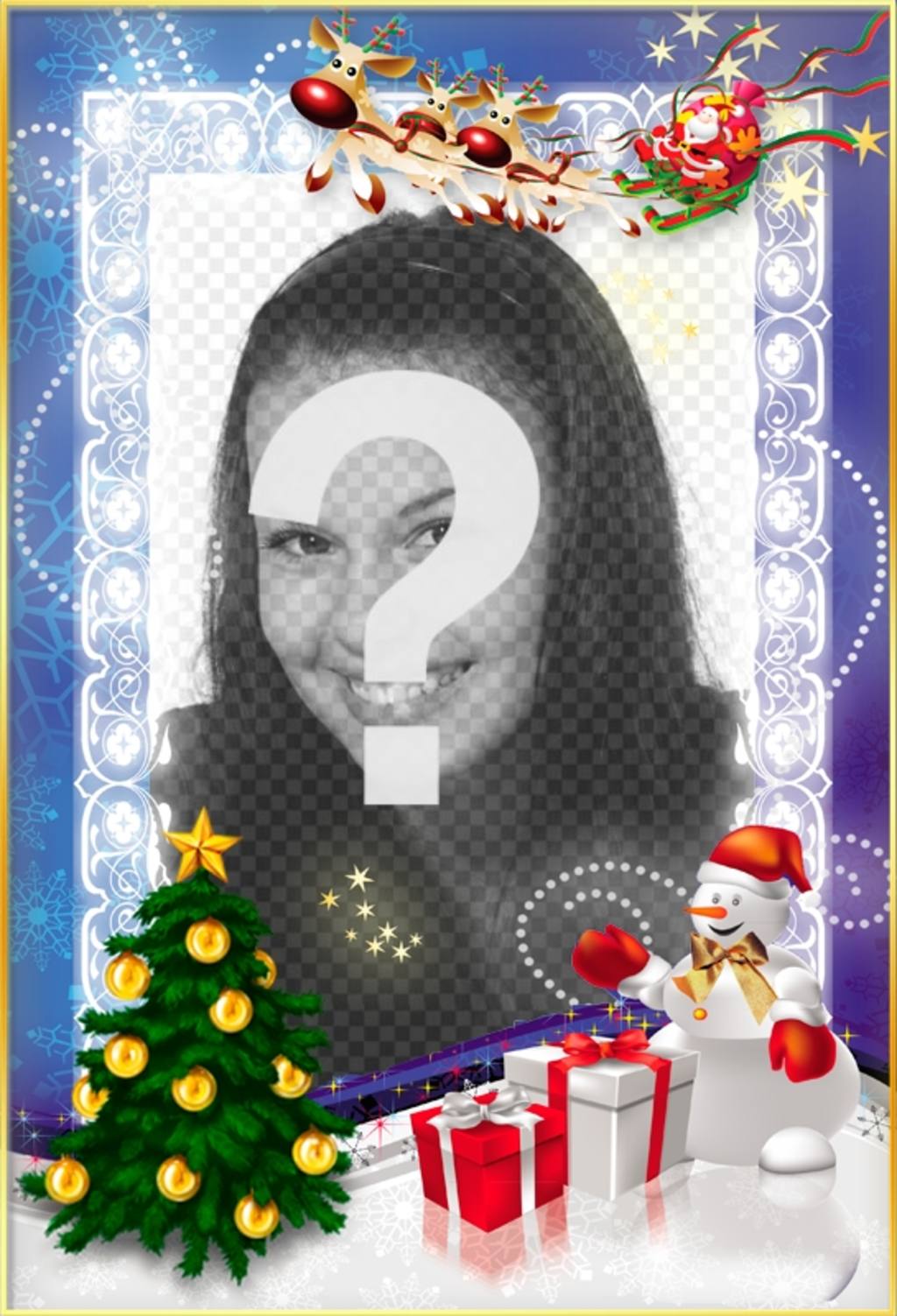 Free Christmas template to personalize with your photo online. ..