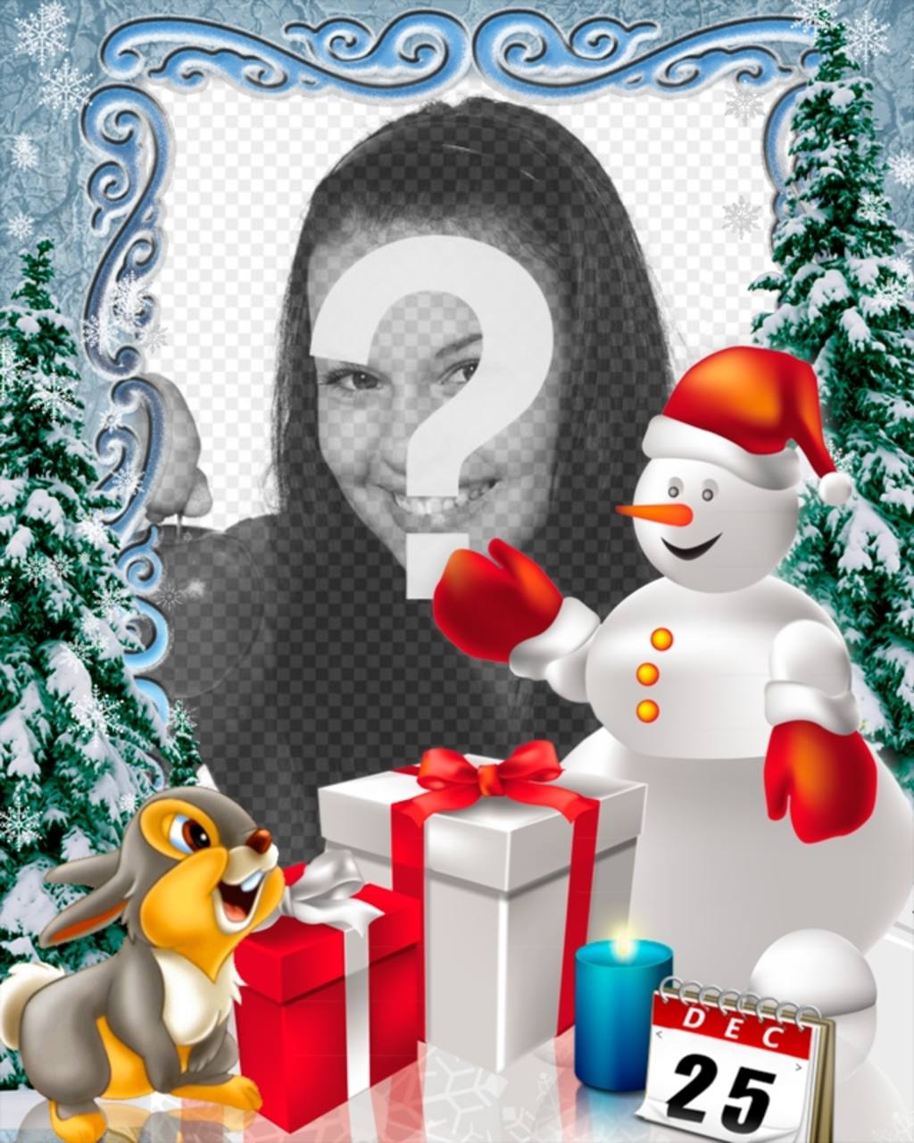 Photomontage Christmas Day to personalize with photos. ..