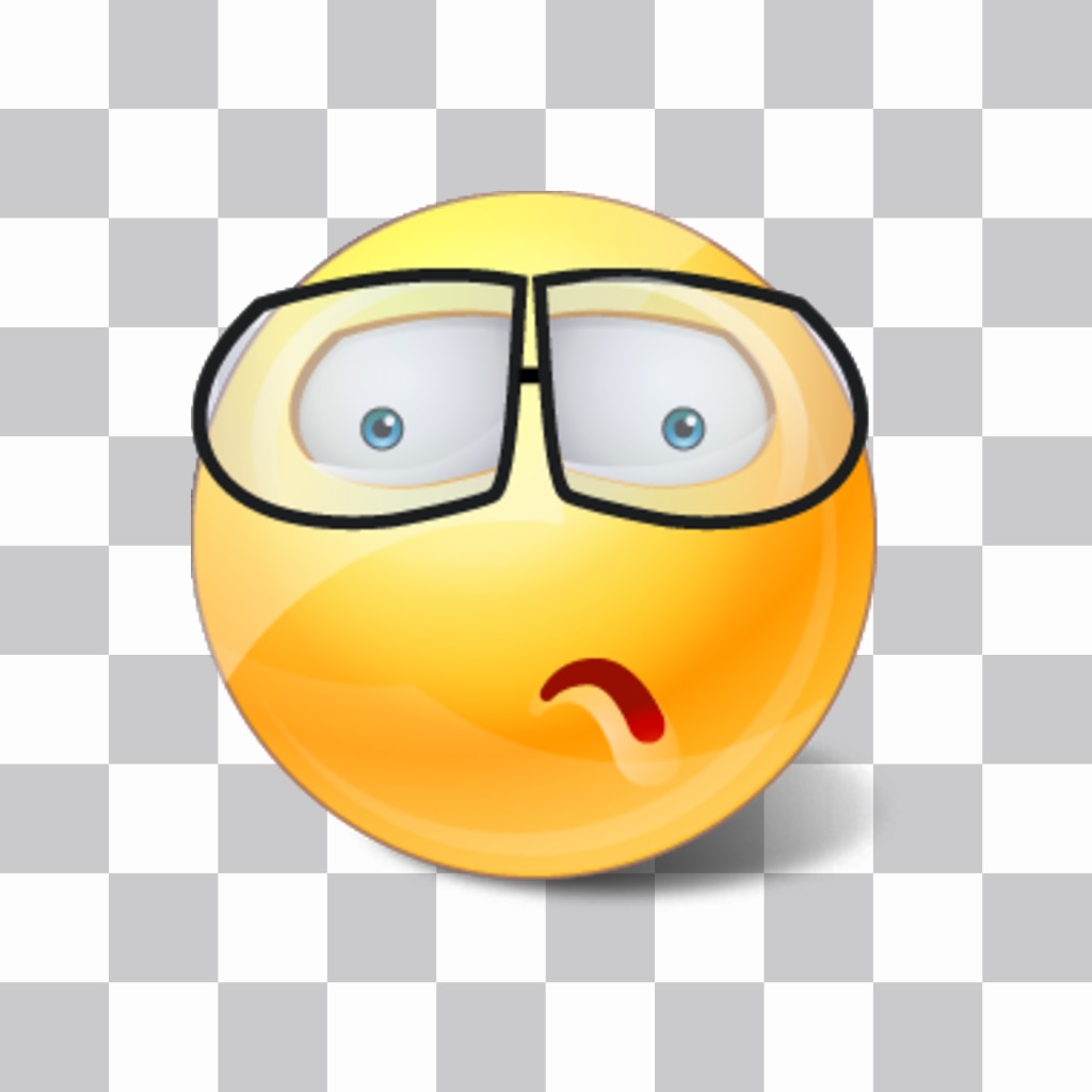 Sticker of a smiley with glasses to put on your photos. ..