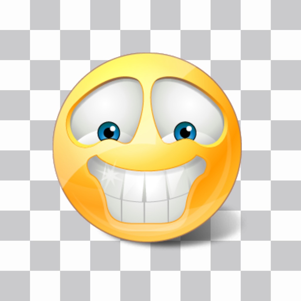 Smiley emoticon with white teeth for your photos ..