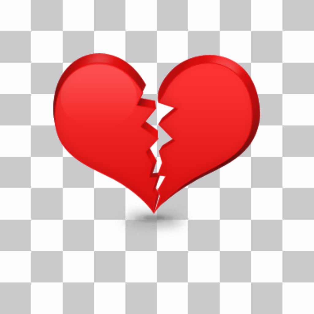 Sticker to put on your pictures of a broken heart. ..