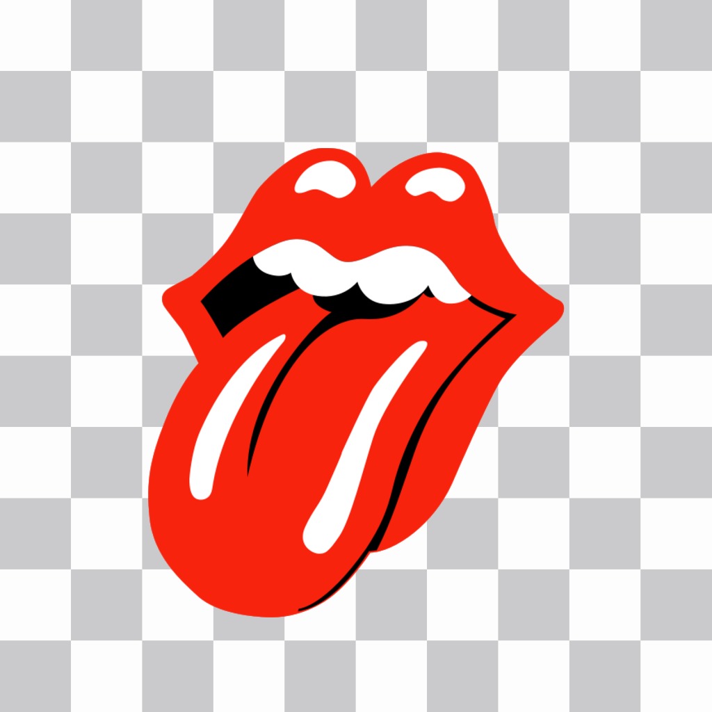 Photomontage of the Rolling Stones tongue that you can put in your photos as a sticker. ..