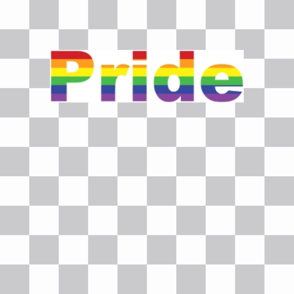 Sticker of the word PRIDE in rainbow colors of the gay pride. ..