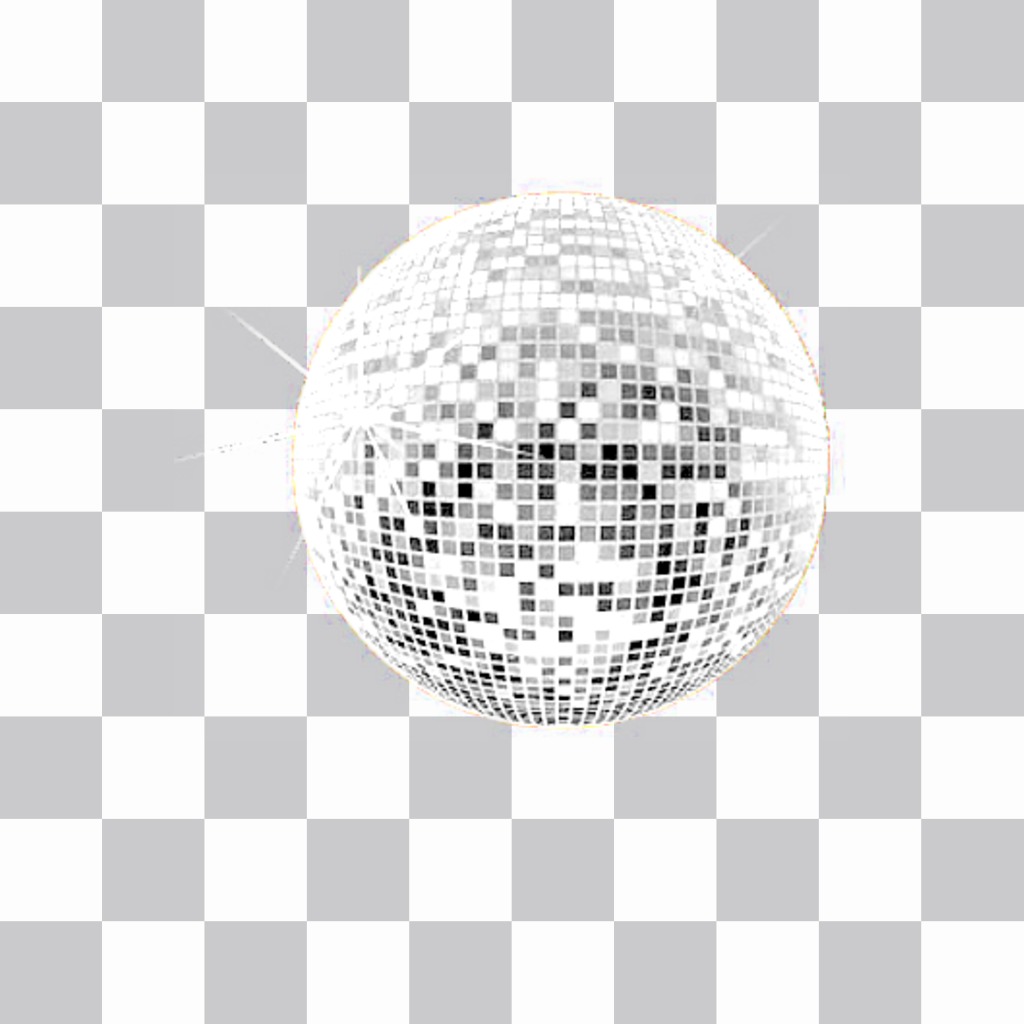 Sticker of a disco ball to decorate your photos with a very festive..
