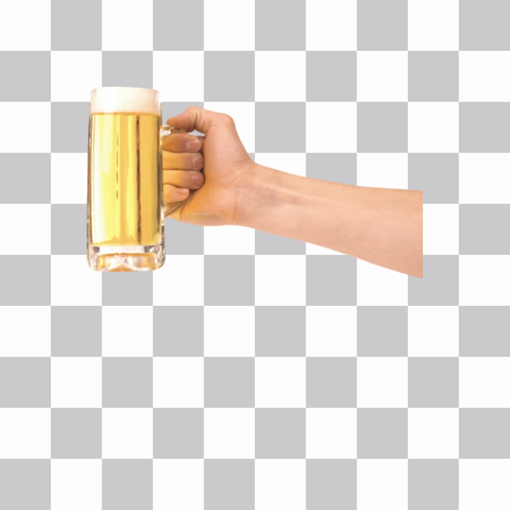 Put a pitcher of beer in your profile picture with this photo effect online ..