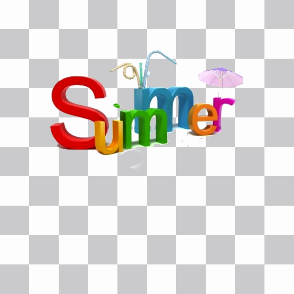 SUMMER text color to put on your photos and devir is in summer vacation! ..