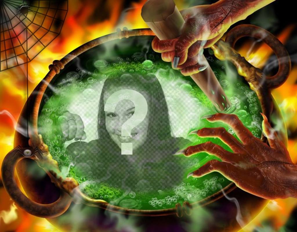 Photo effect to put your photo in a cauldron. ..