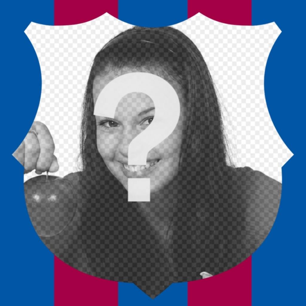Customize your photo with the shield of Barca edge with its shape and colors. ..