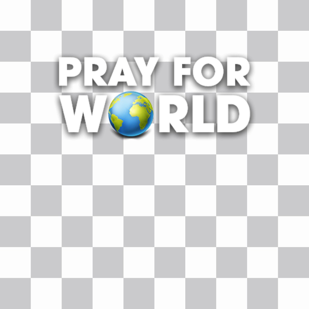 PRAY FOR WORLD sticker to put on your photos. ..