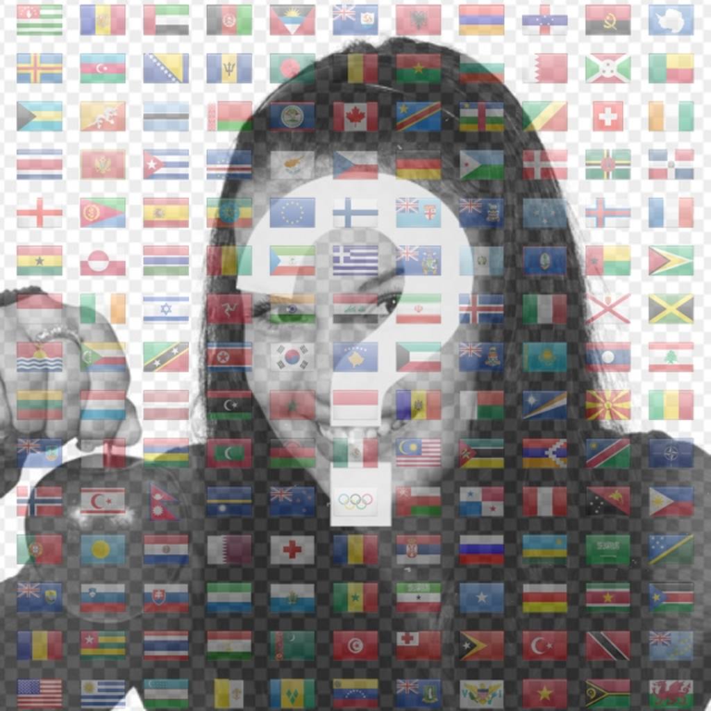 Collage with all flags of the world together to put in your profile..
