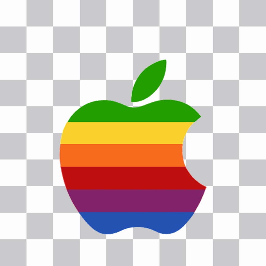 Apple logo sticker with colors to your photo ..