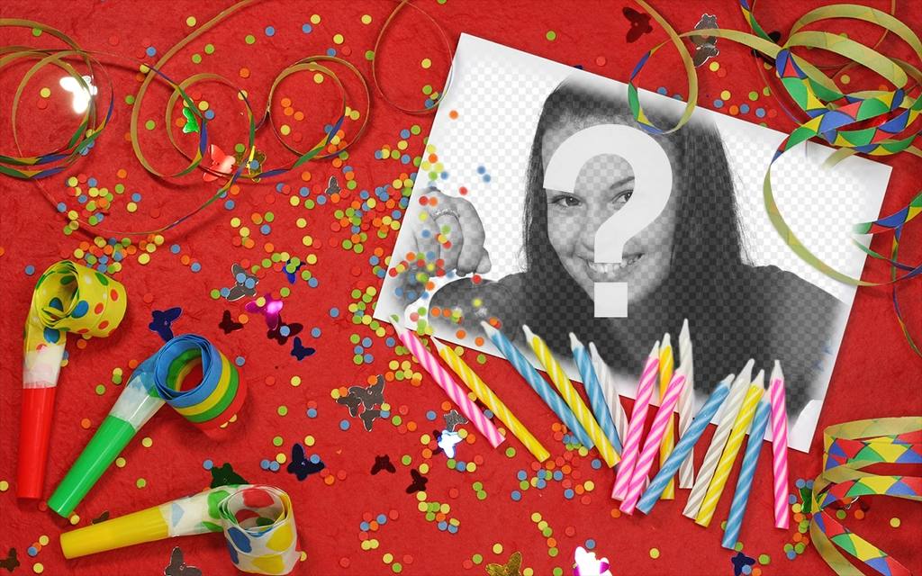 Birthday photo effect to upload your photo ..