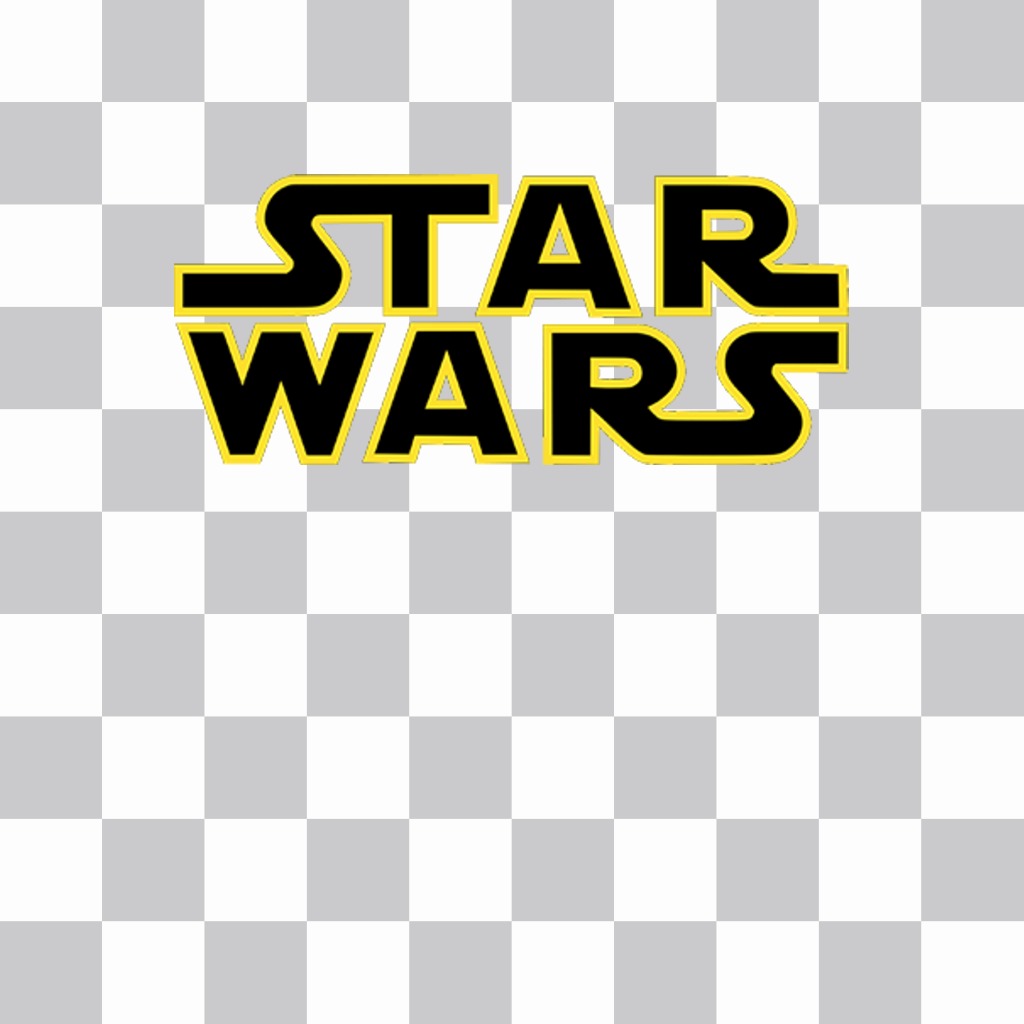 Sticker of Star Wars logo to put on your pictures ..