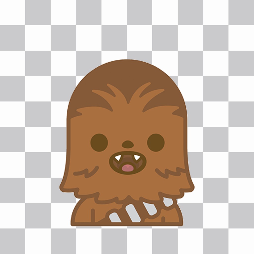 Sticker of Star Wars character Chewbacca for your photos ..