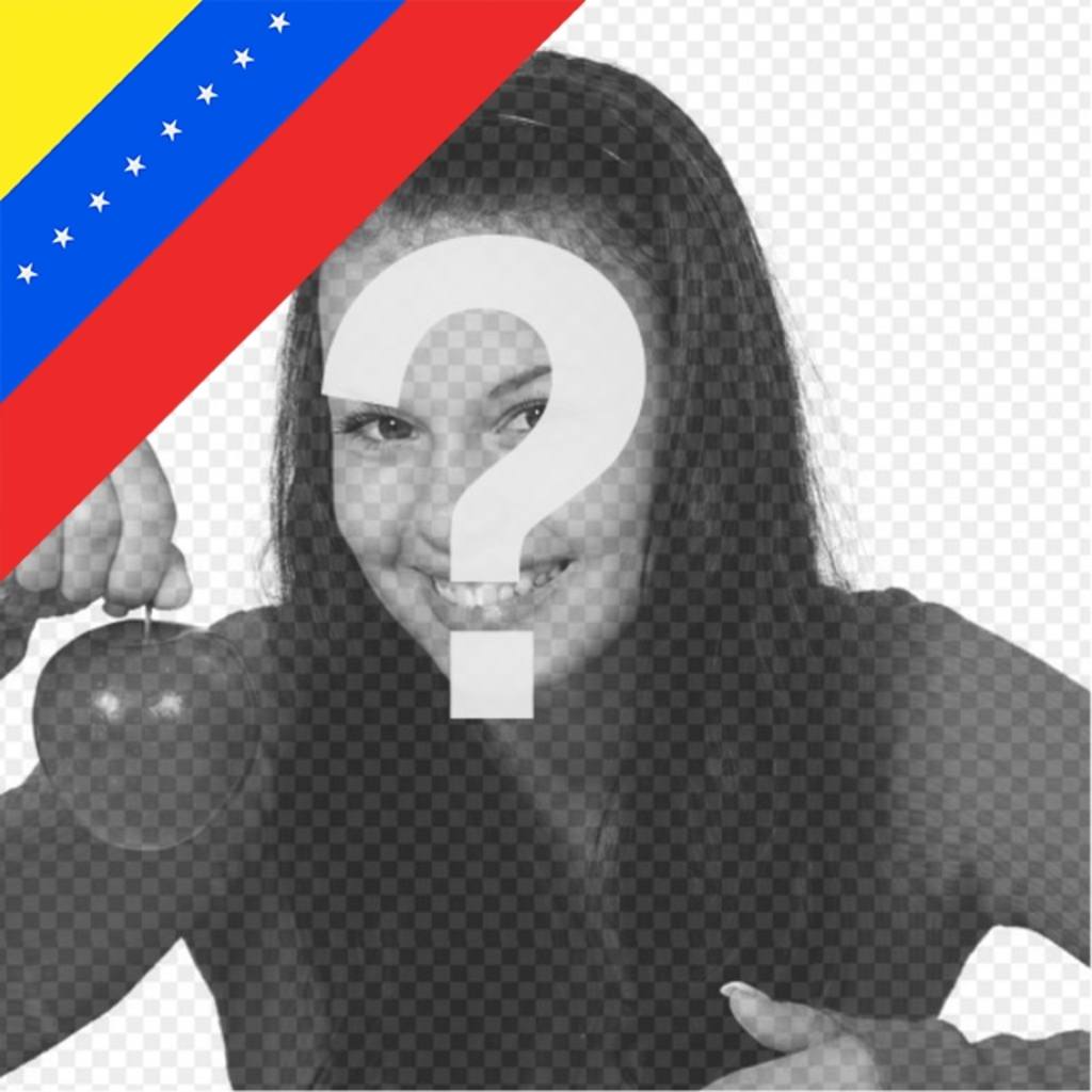 Photo effect of Venezuela flag in the corner of your photo ..
