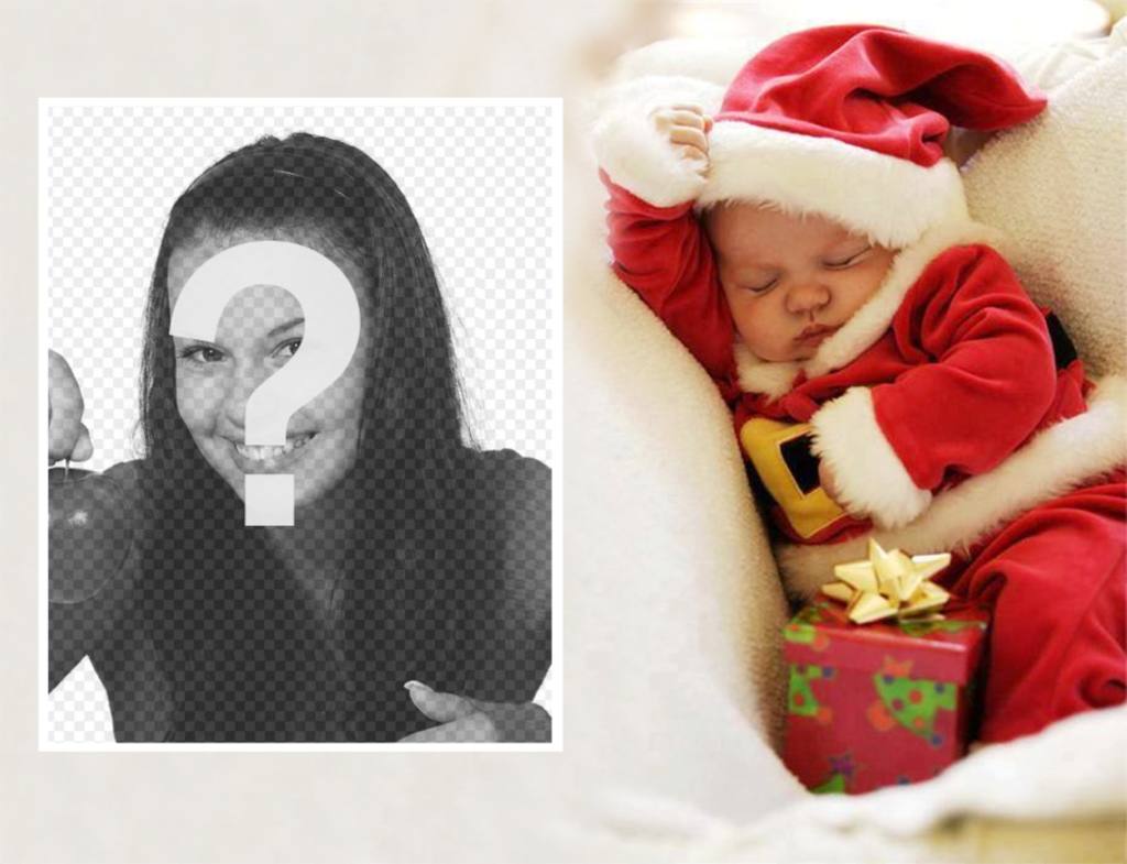 Christmas photo effect with a baby to upload your photo ..
