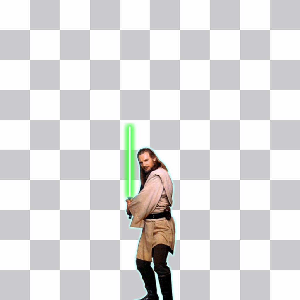 Sticker of the Star Wars character Qui-Gon Jinn for your photos ..