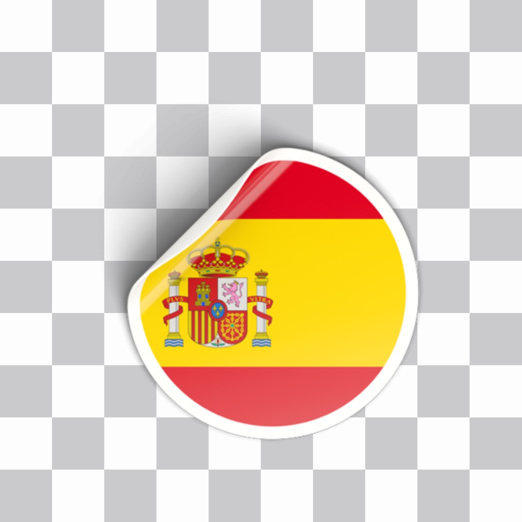 Sticker of Spain flag that you can paste on your photos ..